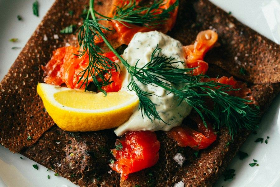 Galette au saumon fumé et aneth